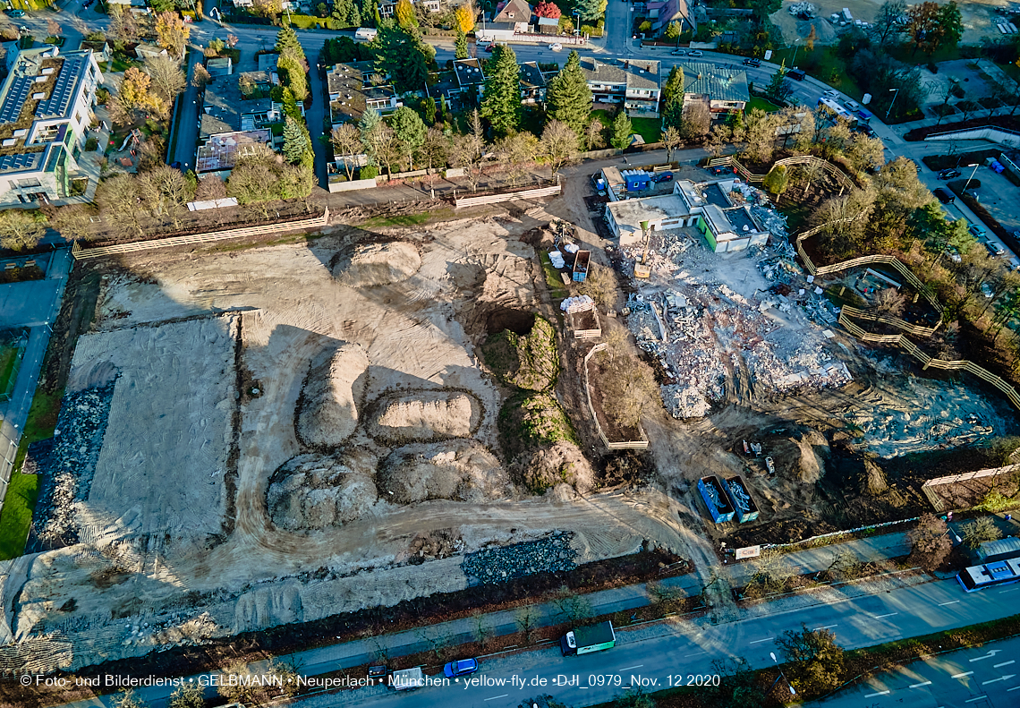 12.11.2020 - Baustelle der neuen Grundschule am Karl-Marx-Ring in Neuperlach